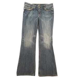 Ann Taylor LOFT Original Boot Cut Jeans Womens 14 Medium Wash Wide Leg Y2k